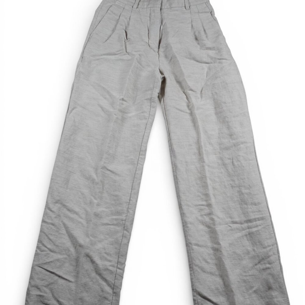 Aritzia Wilfred The Effortless Pant Womens 2 Light Beige Wide Leg Pleated